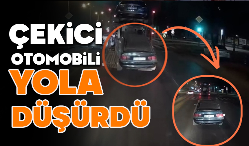 Bolu’da İlginç Kaza: Çekicinin Üzerindeki Otomobil Yola Düştü