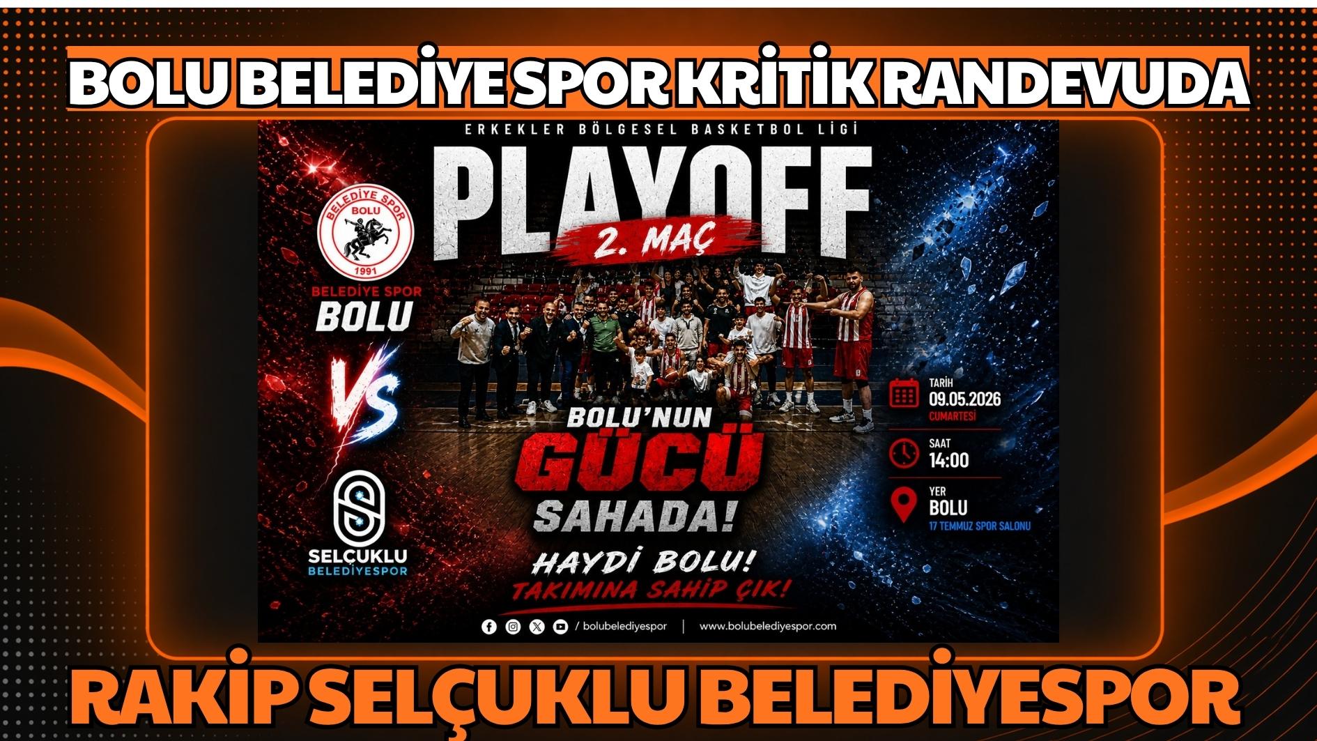 Bolu Belediye Spor kritik randevuda: Rakip Selçuklu Belediyespor