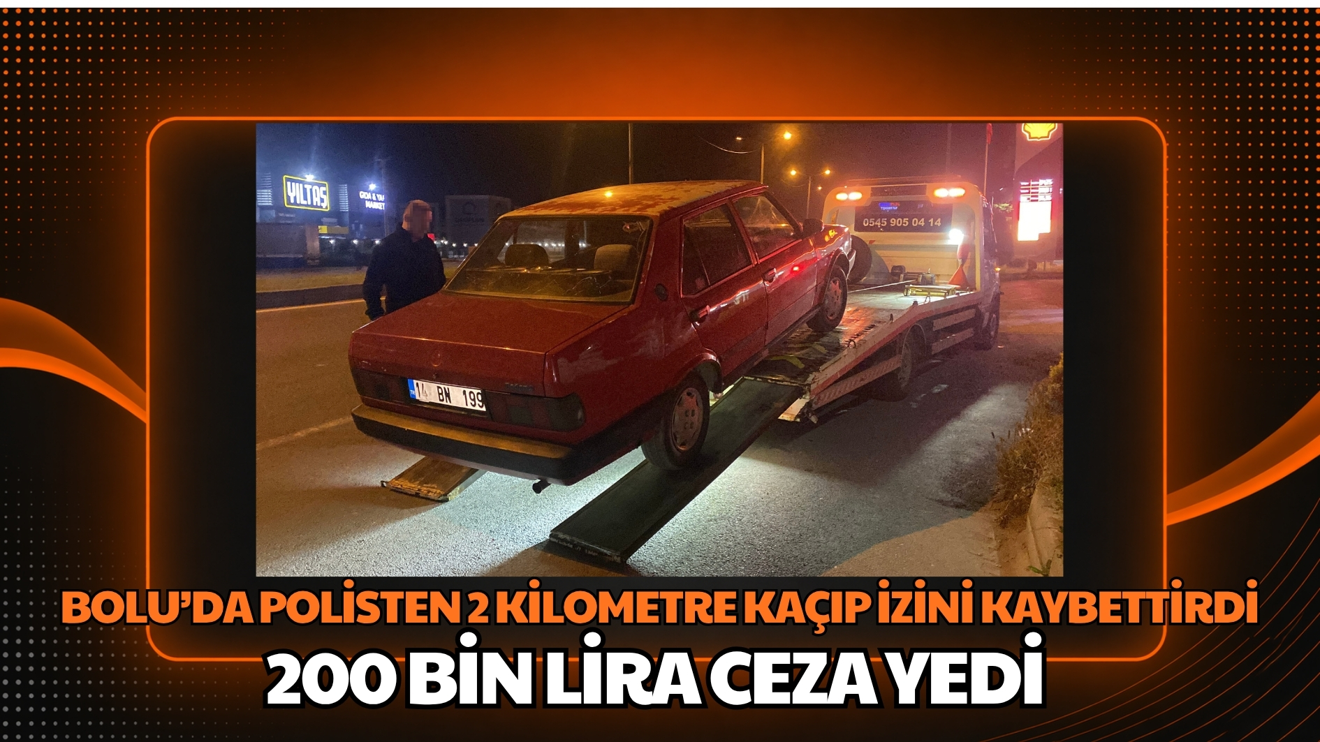 Bolu’da polisten 2 kilometre kaçıp izini kaybettirdi: 200 bin lira ceza yedi